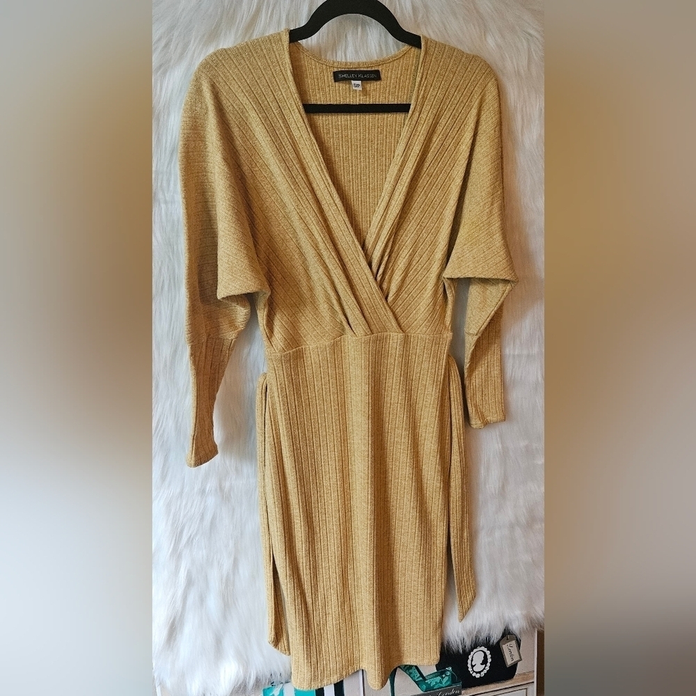 Shelley Klassen Goldenrod Knit Sweater Dress - Picture 10 of 12
